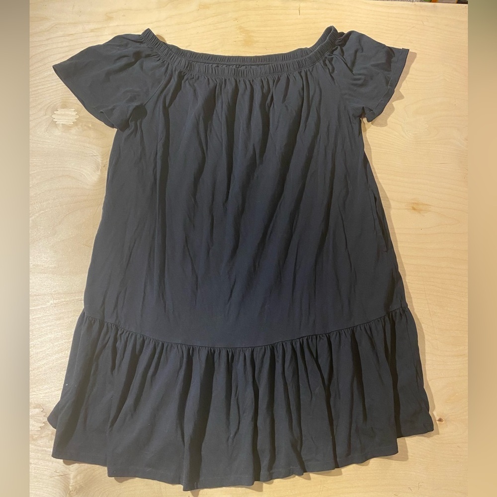 Lands’ End Black Off-Shoulder Dress 1X (MV)